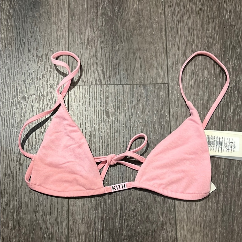 Kith Pink Bikini Triangle Swim Top